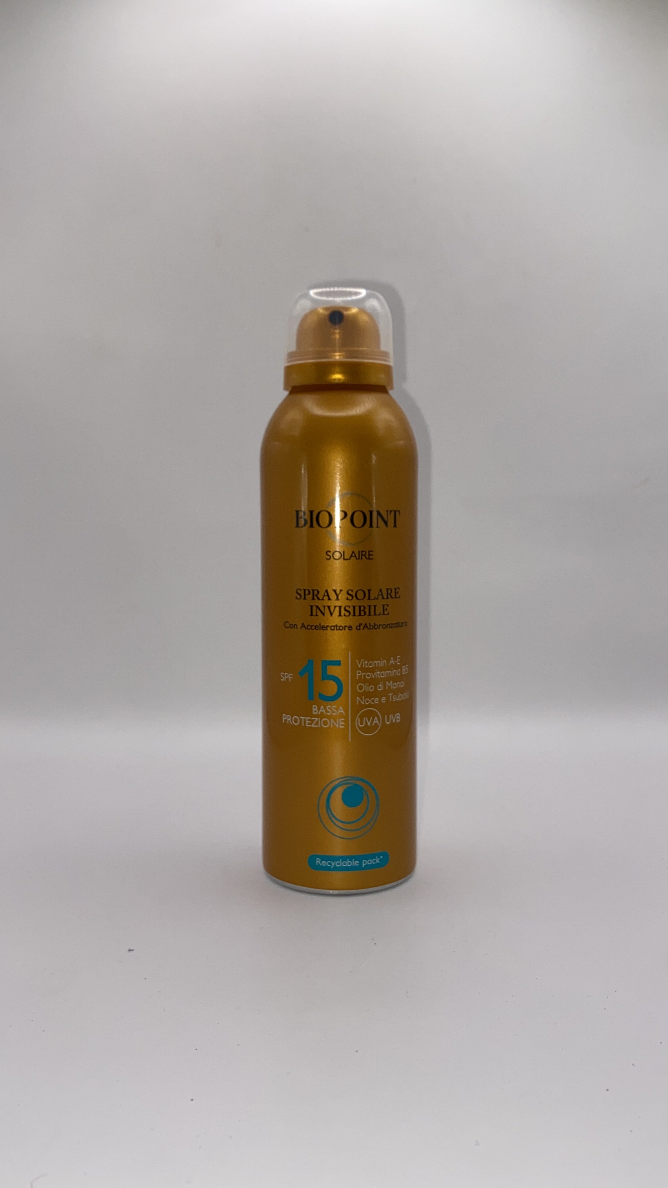 Biopoint Solaire Spray Solare Invisibile SPF15 protezione bassa ml 150