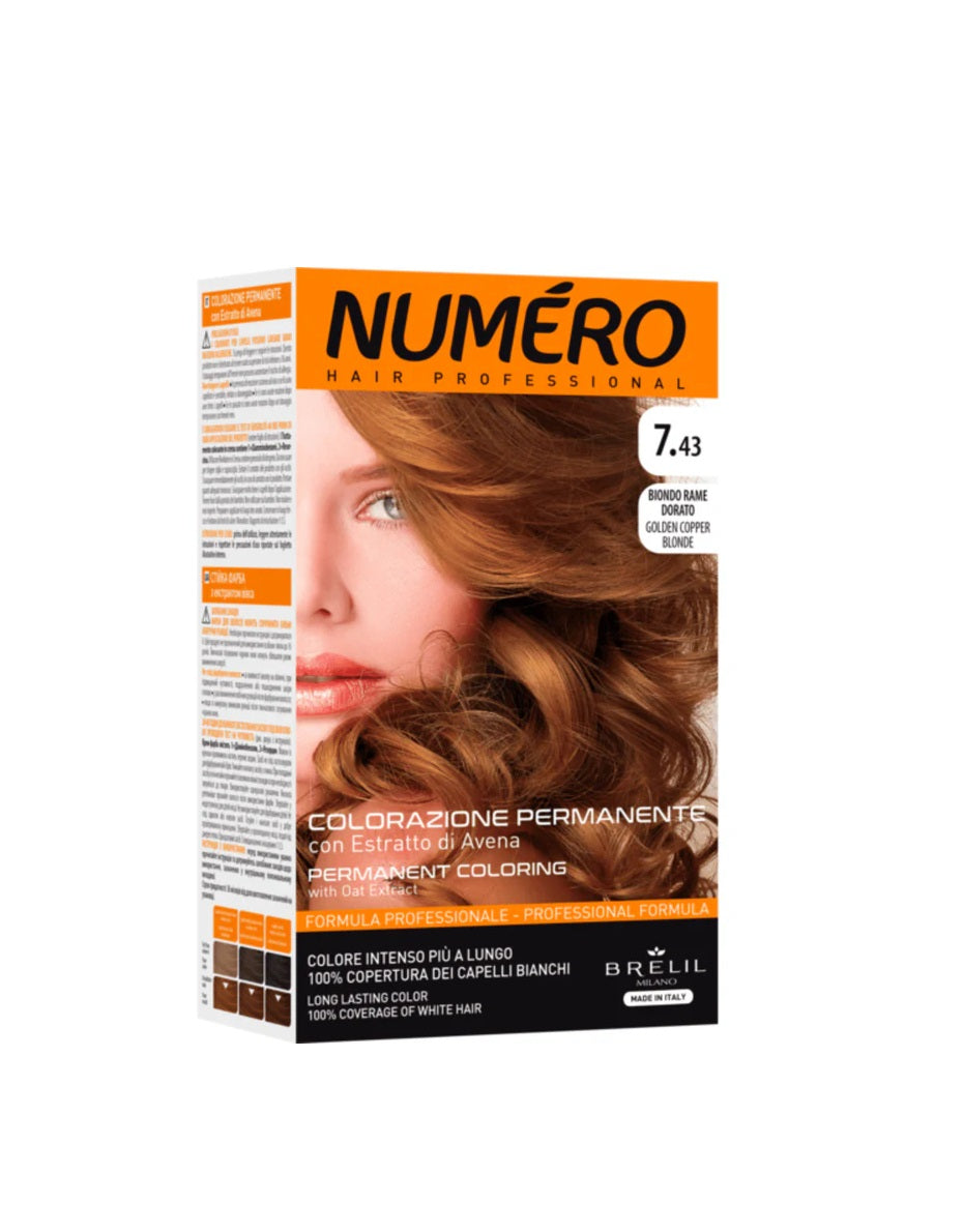 Brelil Professional – Tinta per Capelli 7.43 Golden Copper Blonde 140 ml