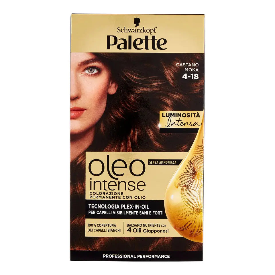 PALETTE/SCHWARZKOPF OLEO INTENSE 4-18 CASTANO MOKA TECNOLOGIA PLEX-IN-OIL SENZA AMMONIACA