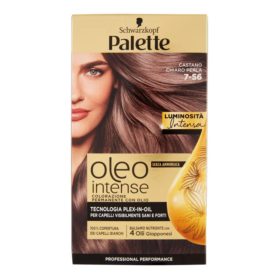 PALETTE/SCHWARZKOPF OLEO INTENSE 7-56 CASTANO CHIARO PERLA TECNOLOGIA PLEX-IN-OIL SENZA AMMONIACA