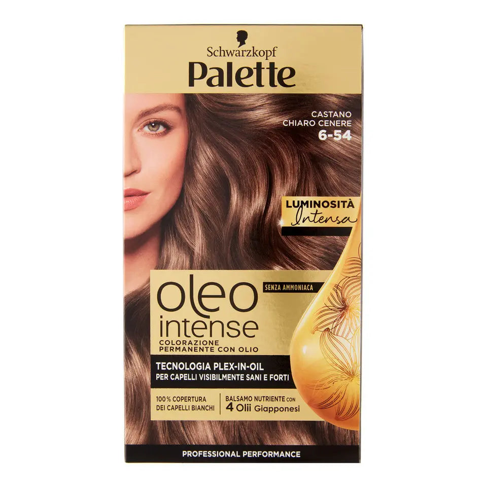 PALETTE/SCHWARZKOPF OLEO INTENSE 6-54 CASTANO CHIARO CENERE TECNOLOGIA PLEX-IN-OIL SENZA AMMONIACA