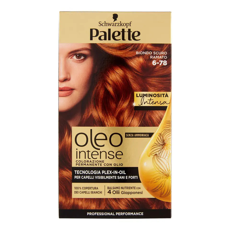 PALETTE/SCHWARZKOPF OLEO INTENSE 6-78 BIONDO SCURO RAMATO TECNOLOGIA PLEX-IN-OIL SENZA AMMONIACA