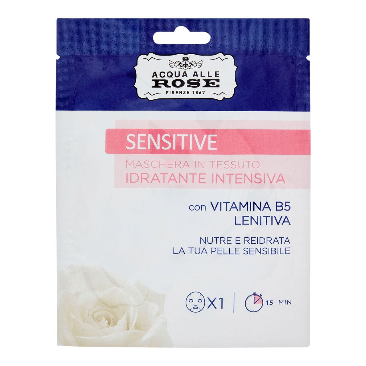 Roberts acqua alle rose-maschera viso in tessuto idratante intensiva 1 Pz