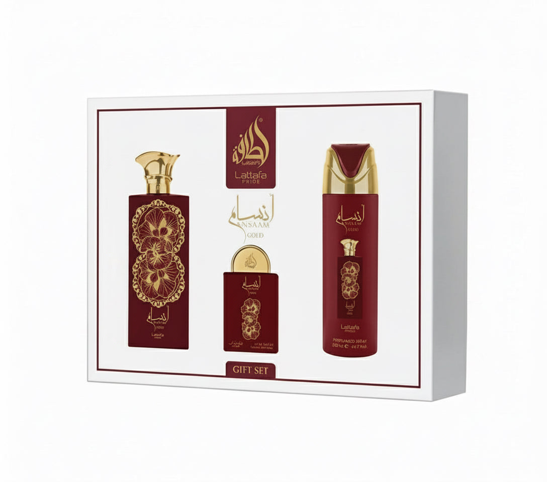 Lattafa Pride Ansaam Gold Gift Set EDP