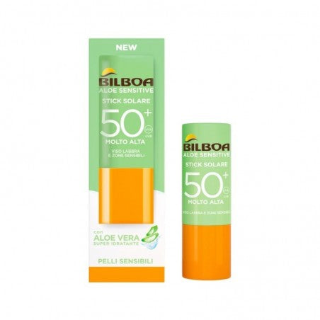 Bilboa - Aloe Sensitive - Stick Solare SPF 50+ Per Viso E Labbra 12 Ml