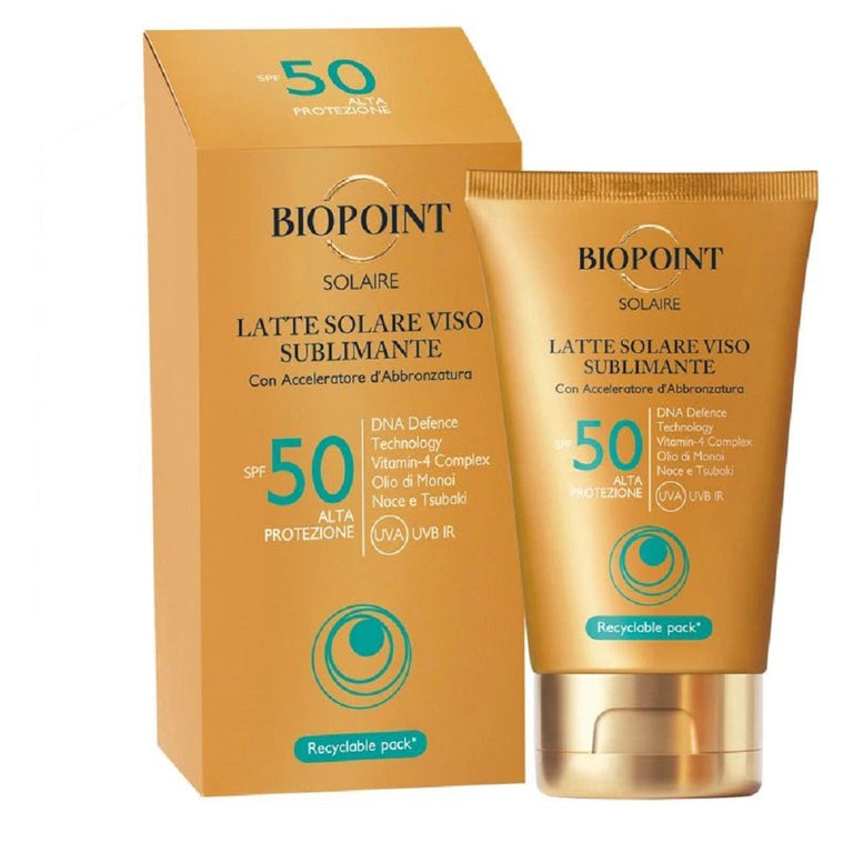 BIOPOINT LATTE SOLARE VISO SUBLIMANTE SPF 50 – PROTEZIONE ALTA 50 ml