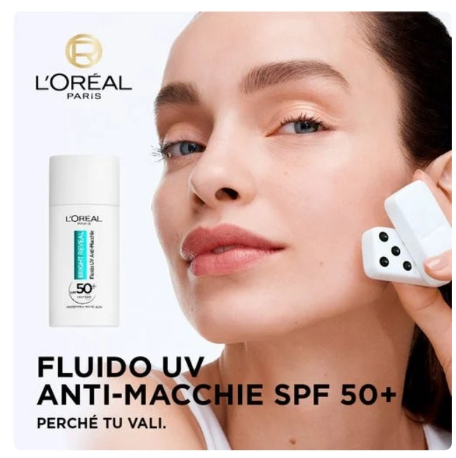 L'Oreal Bright Reveal Fluido UV Anti-Macchie SPF 50+ 50ml