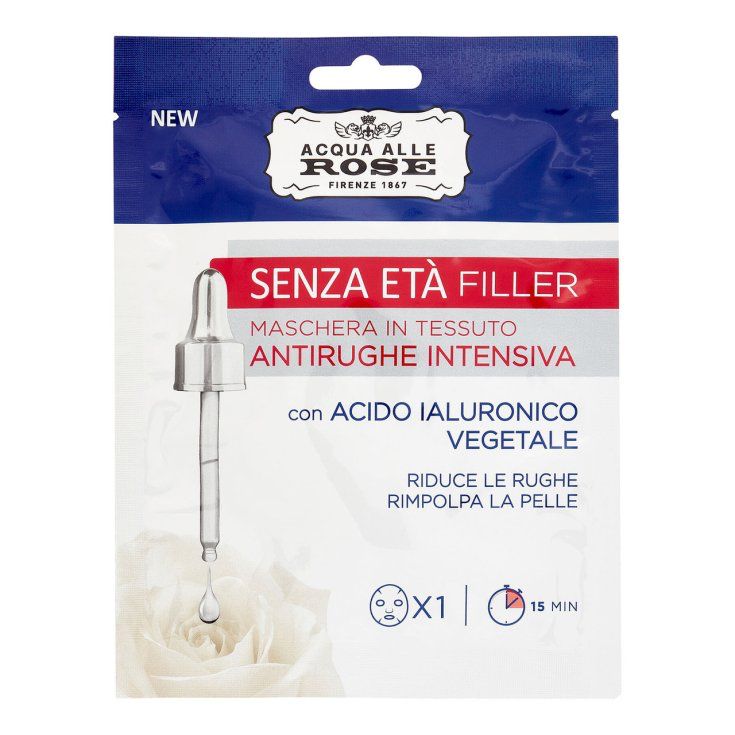 roberts acqua alle rose maschera viso in tessuto Senza Eta filler-con Acido ialuronico 1 Pz