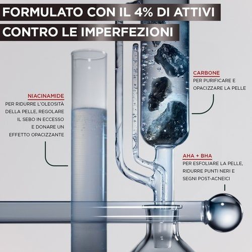 PURE ACTIVE Siero Anti-Imperfezioni AHA+BHA con Carbone