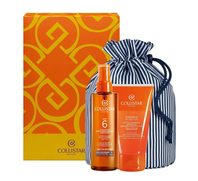 COLLISTAR Cofanetto Solare Olio Secco Superabbronzante Idratante SPF6 200ml